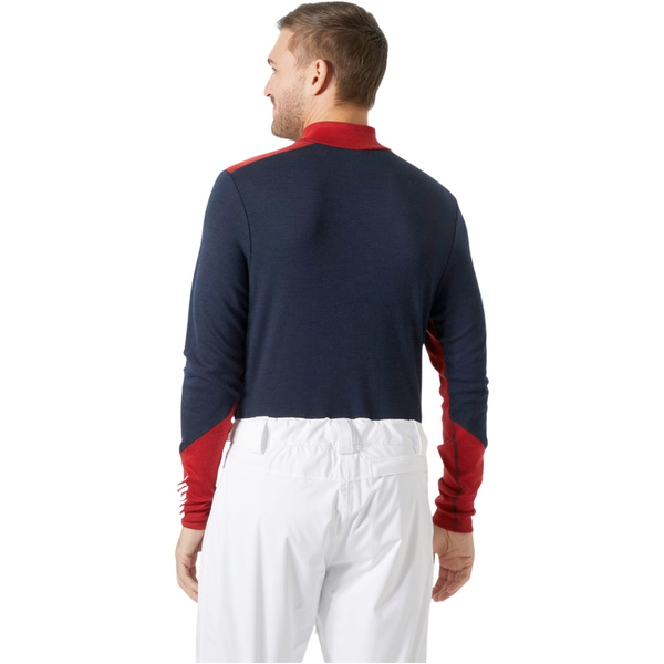 2025 Helly Hansen Mens Lifa Merino Midweight Half Zip Base Layer 49363 - Navy